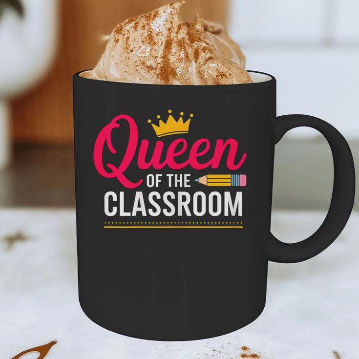 Queen Of The Classroom Teacher Graphic Print Coffee Mug, novelty gifts, funny gifts