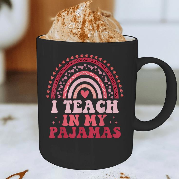 Rainbow Retro Homeschool Mom Teacher I Teach In My Pajamas Graphic Print Coffee Mug, novelty gifts, funny gifts Rainbow Retro Homeschool Mom Teacher I Teach In My Pajamas Graphic Print Coffee Mug, novelty gifts, funny gifts