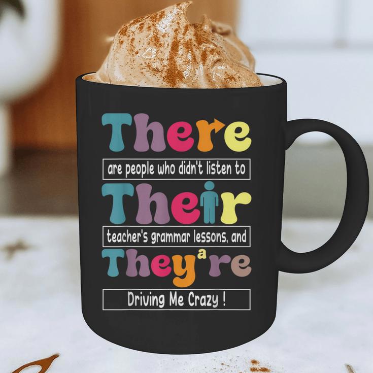 There Their They'Re English Teacher Grammar Memes Graphic Print Coffee Mug, novelty gifts, funny gifts