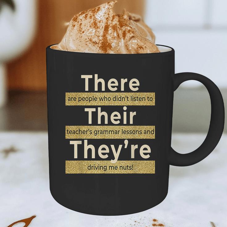 There Their They'Re T Shirt English Grammar Teacher For Men Women Graphic Print Coffee Mug, novelty gifts, funny gifts