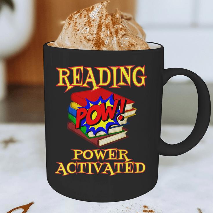 Reading Super Power Activated Superhero Teacher Or Student Men Women Girls Kids Graphic Print Coffee Mug, novelty gifts, funny gifts