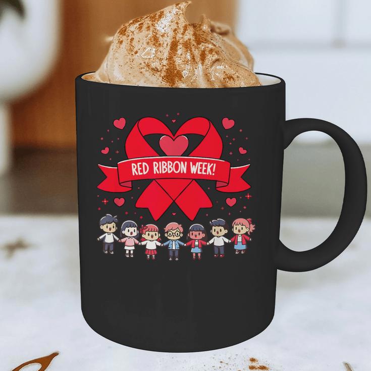 Red Ribbon Week Awareness For Students And Teachers Men Women Girls Kids Graphic Print Coffee Mug, novelty gifts, funny gifts Red Ribbon Week Awareness For Students And Teachers Men Women Girls Kids Graphic Print Coffee Mug, novelty gifts, funny gifts