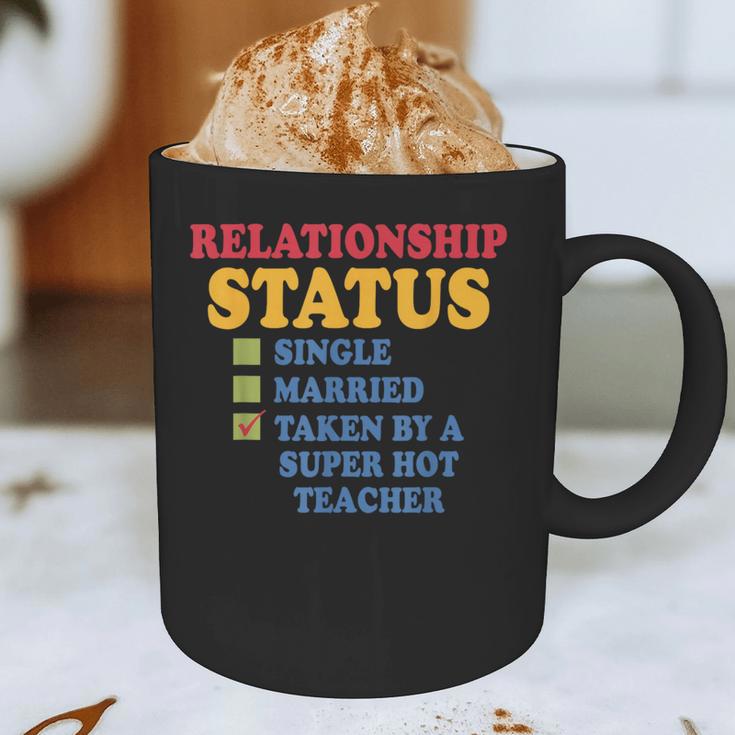 Relationship Status Single Married Hot Teacher Graphic Print Coffee Mug, novelty gifts, funny gifts