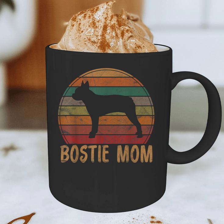 Retro Boston Terrier Mom Dog Mother Pet Bostie Mama Graphic Print Coffee Mug, novelty gifts, funny gifts