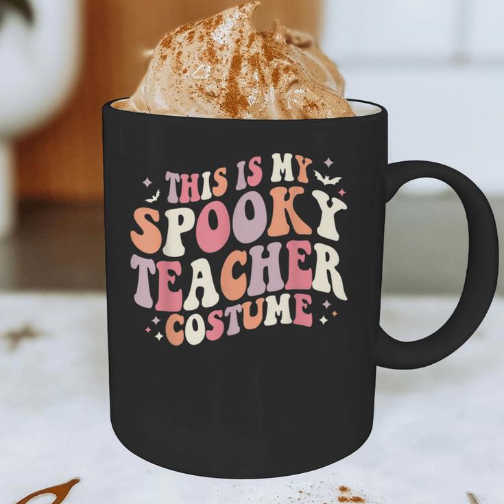 Retro Halloween This Is My Spooky School Teacher Costume Graphic Print Coffee Mug, novelty gifts, funny gifts Retro Halloween This Is My Spooky School Teacher Costume Graphic Print Coffee Mug, novelty gifts, funny gifts