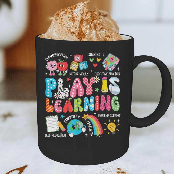 Retro Play Is Learning Kindergarten Teacher Team Women Graphic Print Coffee Mug, novelty gifts, funny gifts Retro Play Is Learning Kindergarten Teacher Team Women Graphic Print Coffee Mug, novelty gifts, funny gifts