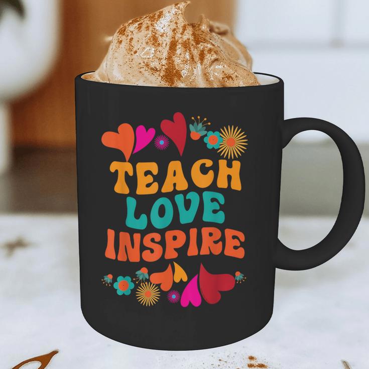 Retro Teach Love Inspire Back To School Teachers Graphic Print Coffee Mug, novelty gifts, funny gifts Retro Teach Love Inspire Back To School Teachers Graphic Print Coffee Mug, novelty gifts, funny gifts
