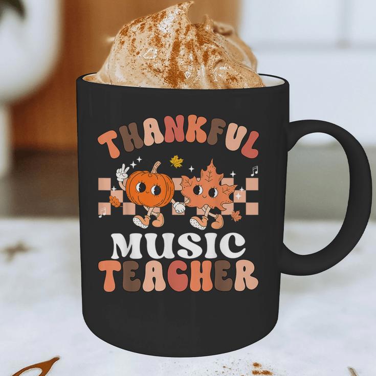 Retro Thankful Music Teacher Pumpkin Fall Thanksgiving Graphic Print Coffee Mug, novelty gifts, funny gifts Retro Thankful Music Teacher Pumpkin Fall Thanksgiving Graphic Print Coffee Mug, novelty gifts, funny gifts