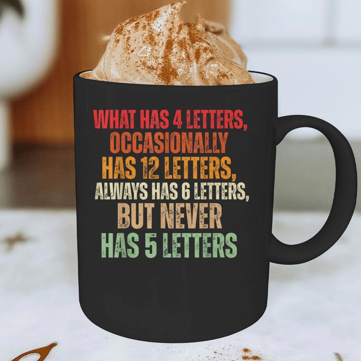 Riddle Wordplay Joke For Grammar Nerds And Teachers Graphic Print Coffee Mug, novelty gifts, funny gifts