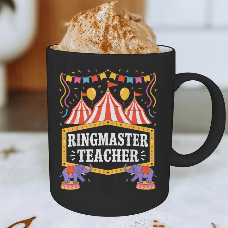 Ringmaster Teacher Circus Party Ringmaster Carnival Graphic Print Coffee Mug, novelty gifts, funny gifts