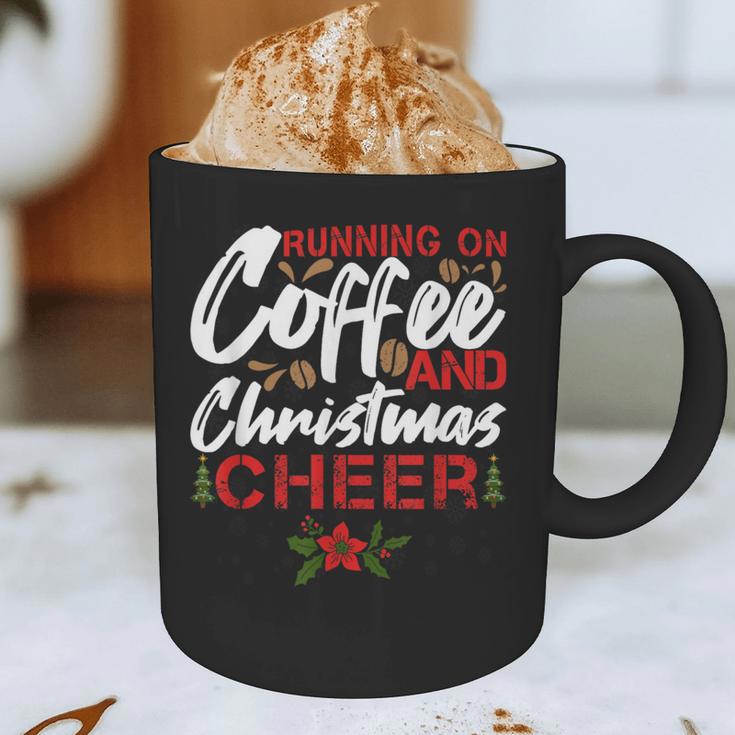 Running On Coffee And Christmas Cheer Lover Teacher For Men Women Kids Graphic Print Coffee Mug, novelty gifts, funny gifts Running On Coffee And Christmas Cheer Lover Teacher For Men Women Kids Graphic Print Coffee Mug, novelty gifts, funny gifts