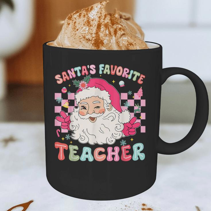 Santa Favorite Teacher Shirt Teacher Christmas Graphic Print Coffee Mug, novelty gifts, funny gifts