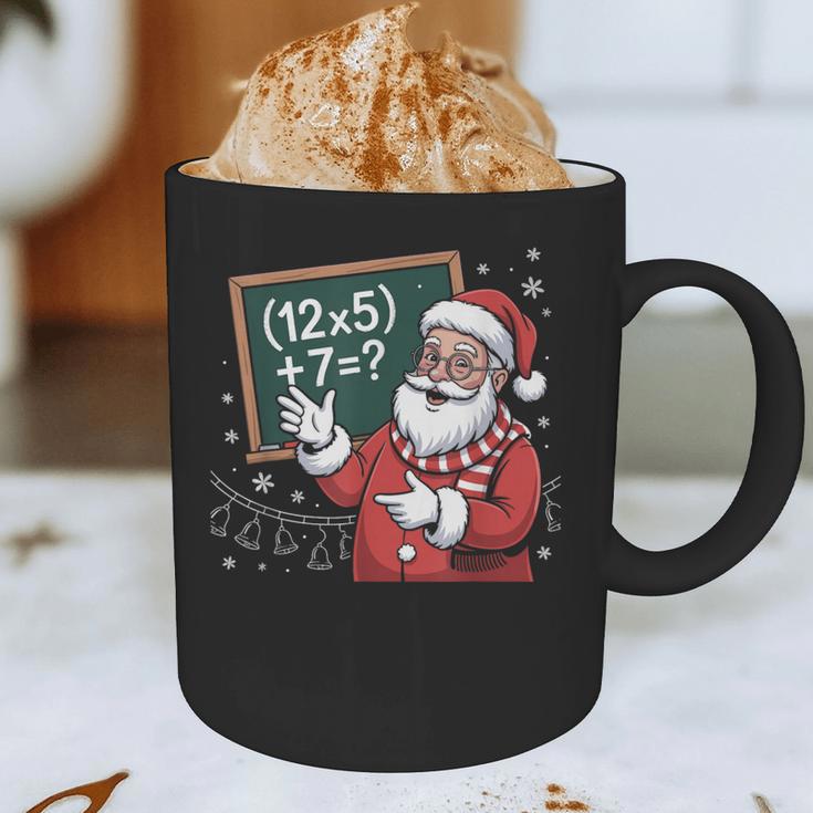 Santa Teacher 67 Math Christmas Xmas Holiday Number 67 Graphic Print Coffee Mug, novelty gifts, funny gifts