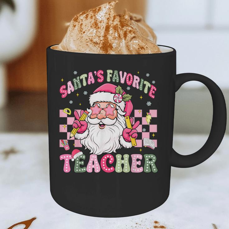 Santa's Favorite Teacher Groovy Christmas Teacher Boys Girls Graphic Print Coffee Mug, novelty gifts, funny gifts Santa's Favorite Teacher Groovy Christmas Teacher Boys Girls Graphic Print Coffee Mug, novelty gifts, funny gifts