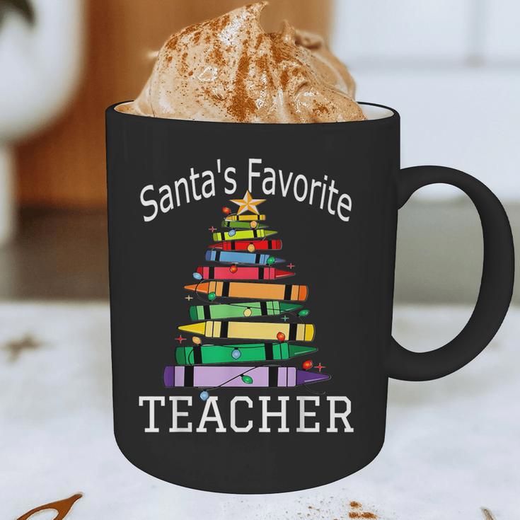 Santa's Favorite Teacher Idea For Christmas Teachers Graphic Print Coffee Mug, novelty gifts, funny gifts