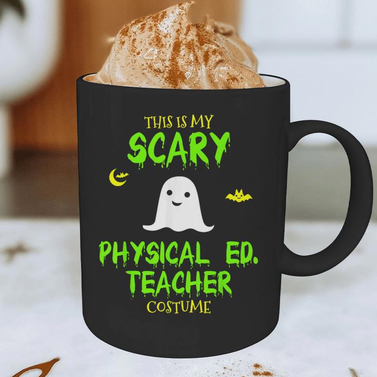 Scary Physical Education Ed Teacher Costume Halloween Easy Graphic Print Coffee Mug, novelty gifts, funny gifts