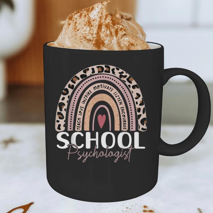 School Psych Teacher School Psychologist Leopard Rainbow Graphic Print Coffee Mug, novelty gifts, funny gifts School Psych Teacher School Psychologist Leopard Rainbow Graphic Print Coffee Mug, novelty gifts, funny gifts