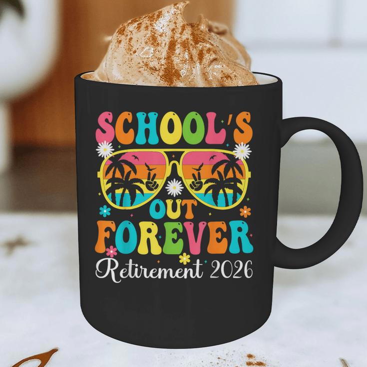School's Out Forever Retirement 2026 Retro Retired Teacher Graphic Print Coffee Mug, novelty gifts, funny gifts School's Out Forever Retirement 2026 Retro Retired Teacher Graphic Print Coffee Mug, novelty gifts, funny gifts