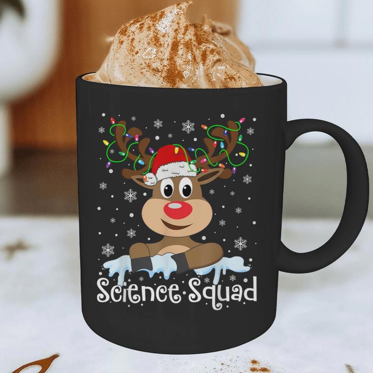 Science Teacher Squad Reindeer Christmas Teacher Xmas Lights For Men Women Graphic Print Coffee Mug, novelty gifts, funny gifts