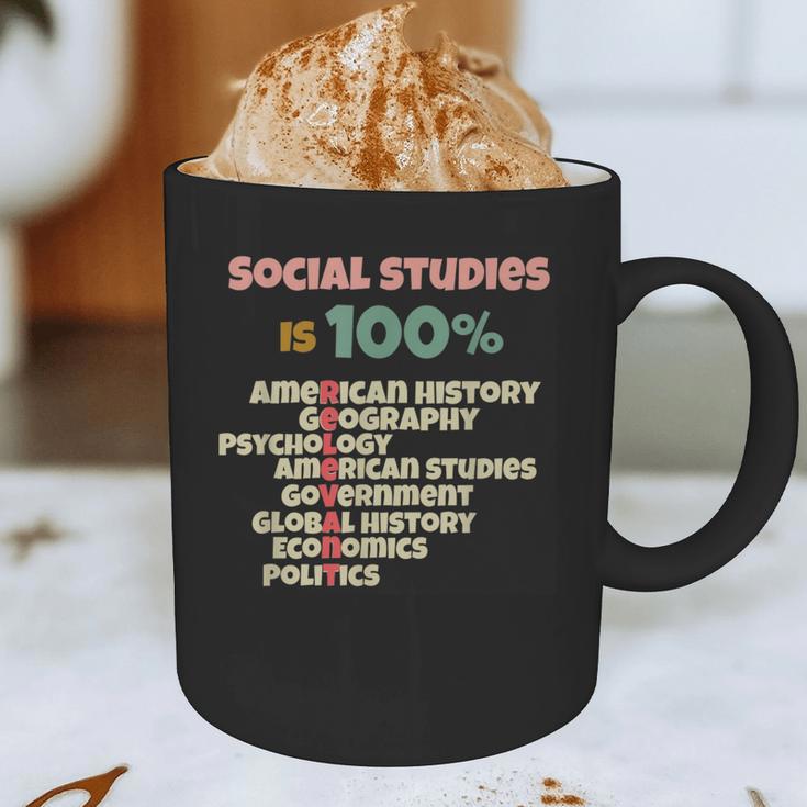 Social Studies Is Relevant History Teacher History Buff Graphic Print Coffee Mug, novelty gifts, funny gifts