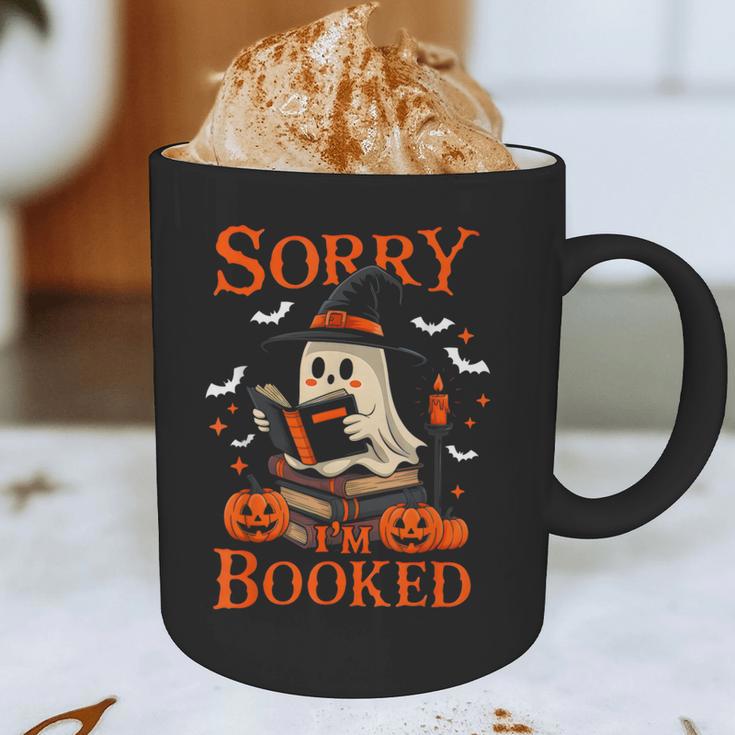 Sorry I'm Booked Ghost Reading Book Lover Teacher Halloween Graphic Print Coffee Mug, novelty gifts, funny gifts Sorry I'm Booked Ghost Reading Book Lover Teacher Halloween Graphic Print Coffee Mug, novelty gifts, funny gifts