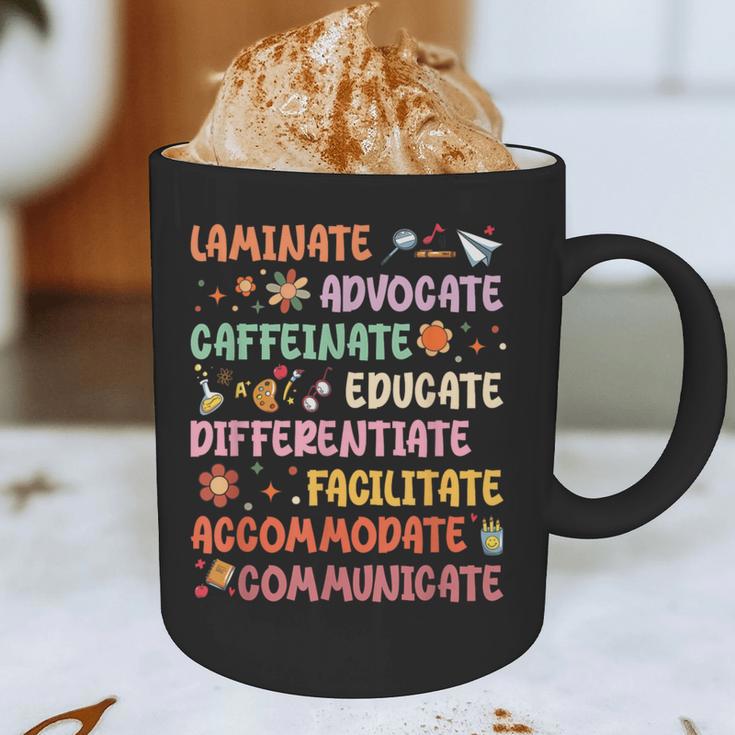 SPED Caffeinate Advocate Laminate Educate Teacher Facilitate For Men Women Graphic Print Coffee Mug, novelty gifts, funny gifts SPED Caffeinate Advocate Laminate Educate Teacher Facilitate For Men Women Graphic Print Coffee Mug, novelty gifts, funny gifts