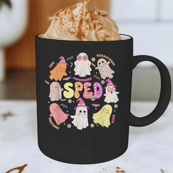 SPED Teacher Halloween Spooky Special Education Team Men Women Kids Graphic Print Coffee Mug, novelty gifts, funny gifts