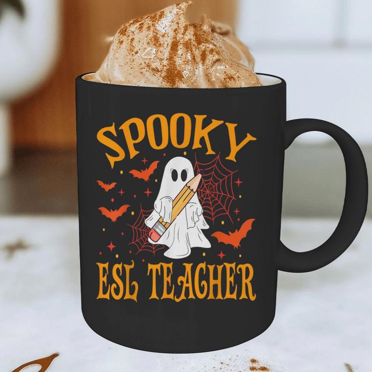 Spooky ESL Teacher Ghost Halloween School Women Graphic Print Coffee Mug, novelty gifts, funny gifts Spooky ESL Teacher Ghost Halloween School Women Graphic Print Coffee Mug, novelty gifts, funny gifts