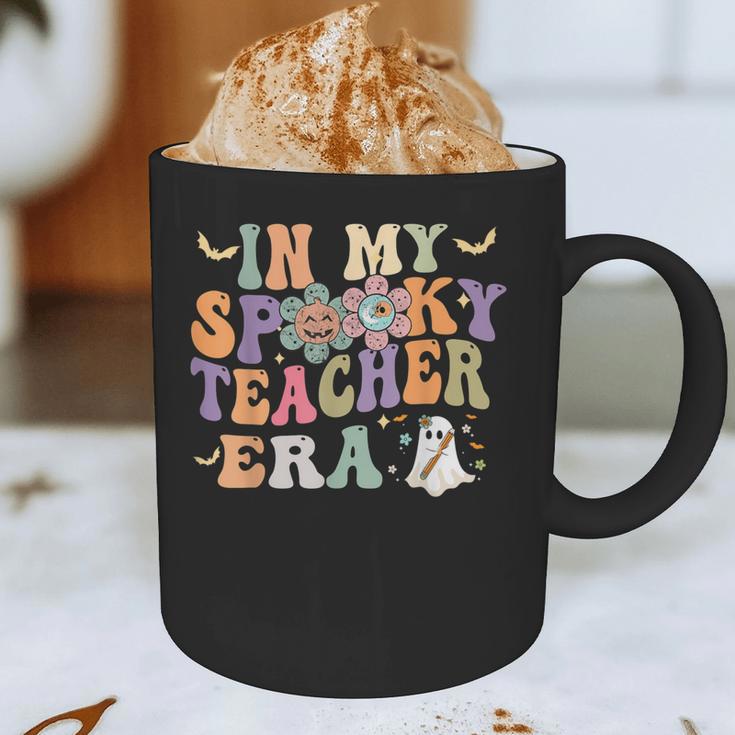In My Spooky Teacher Era Groovy Hippie Retro Ghost Halloween Men Women Kids Graphic Print Coffee Mug, novelty gifts, funny gifts