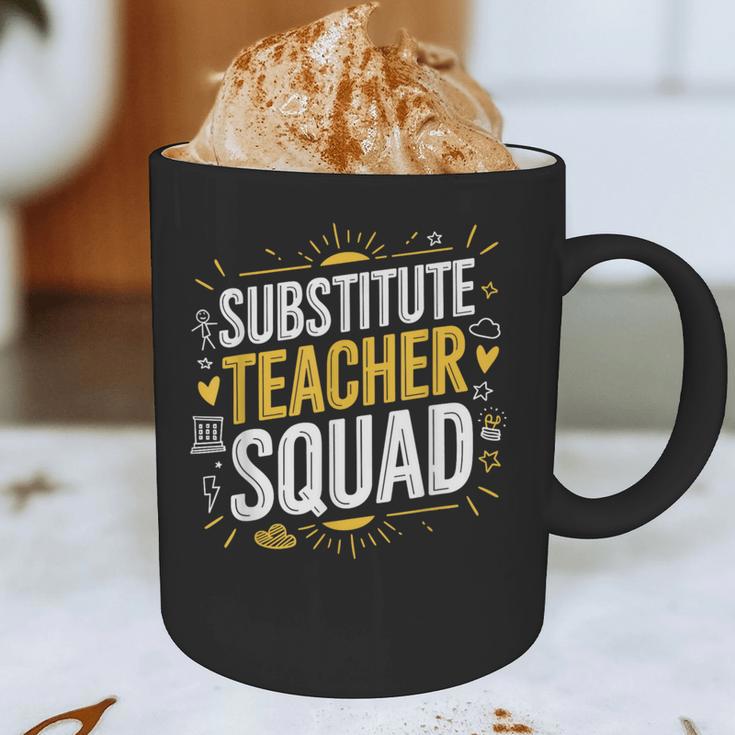 Substitute Teacher Squad Sub Teacher Substitute Teaching Graphic Print Coffee Mug, novelty gifts, funny gifts Substitute Teacher Squad Sub Teacher Substitute Teaching Graphic Print Coffee Mug, novelty gifts, funny gifts