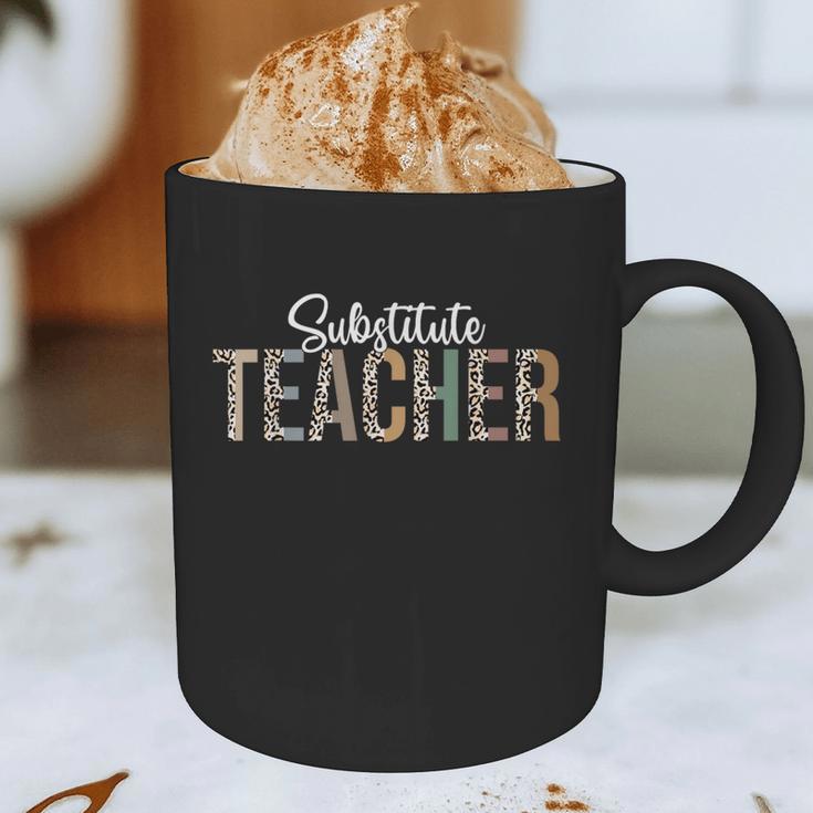Substitute Teacher Supplies For Teachers Leopard For Men Women Graphic Print Coffee Mug, novelty gifts, funny gifts Substitute Teacher Supplies For Teachers Leopard For Men Women Graphic Print Coffee Mug, novelty gifts, funny gifts