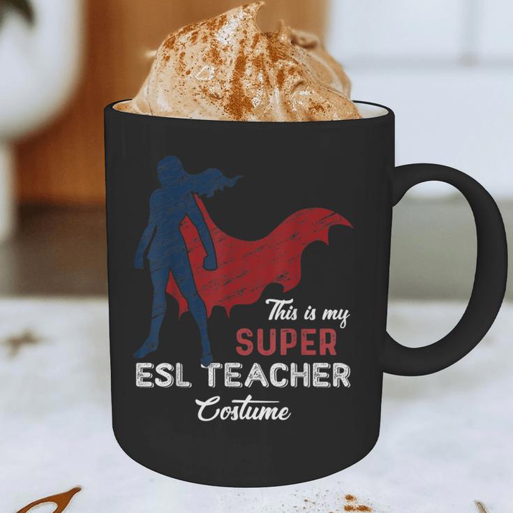 This Is My Super ESL Teacher Costume Lazy Halloween Graphic Print Coffee Mug, novelty gifts, funny gifts This Is My Super ESL Teacher Costume Lazy Halloween Graphic Print Coffee Mug, novelty gifts, funny gifts