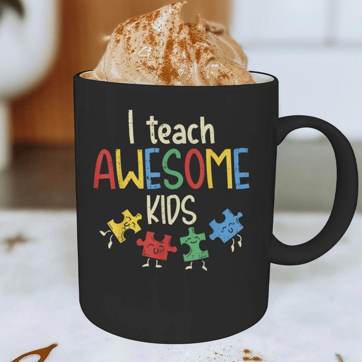 I Teach Awesome Kids Shirt Autism Special Education Teacher Graphic Print Coffee Mug, novelty gifts, funny gifts