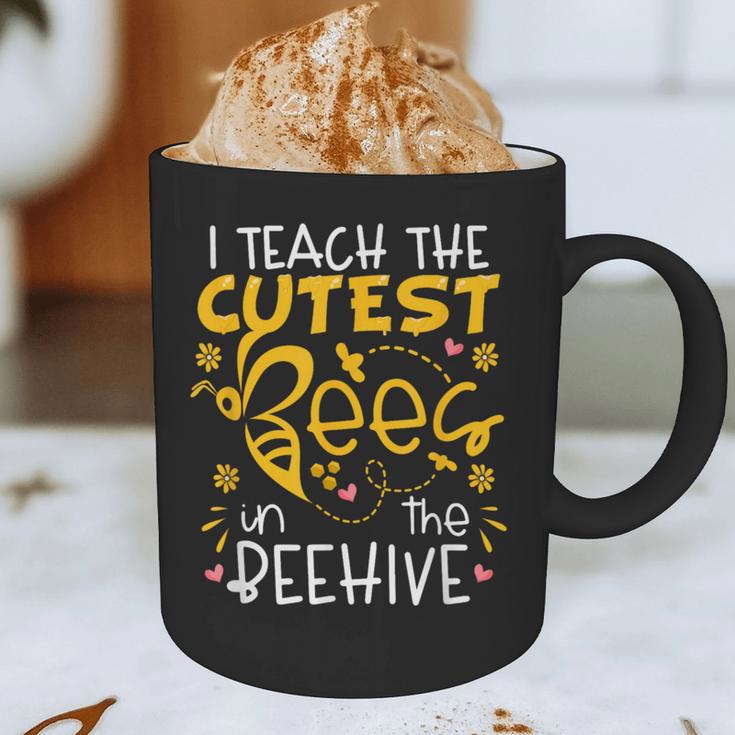 I Teach The Cutest Bees In The Beehive Teacher Graphic Print Coffee Mug, novelty gifts, funny gifts