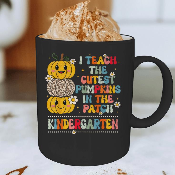 I Teach The Cutest Pumpkins Kindergarten Teacher Halloween Graphic Print Coffee Mug, novelty gifts, funny gifts