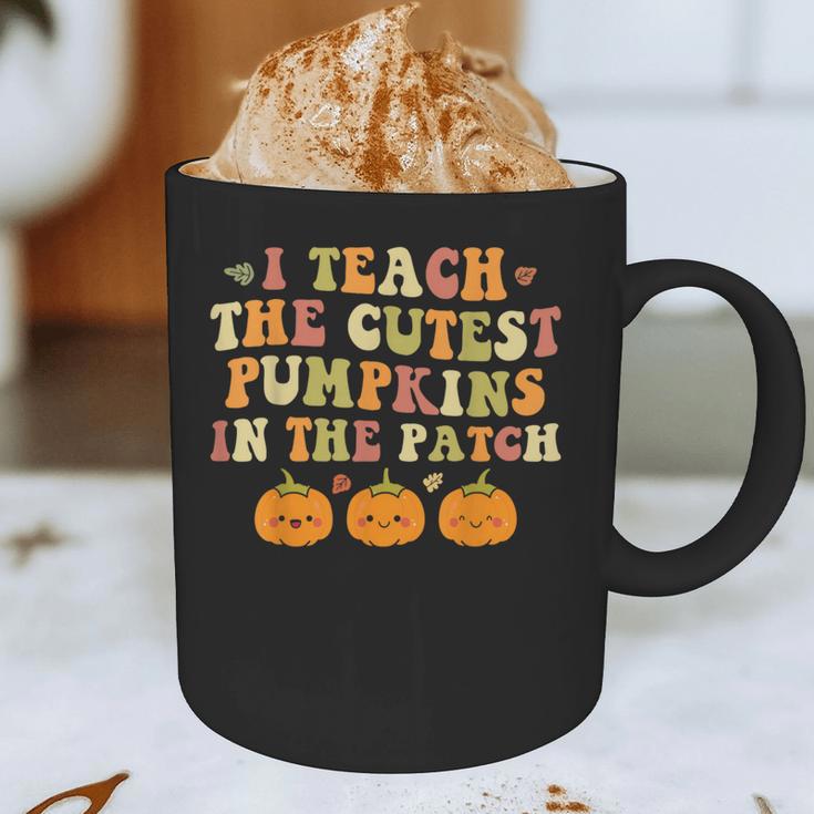 I Teach The Cutest Pumpkins In The Patch Fall Season Teacher Graphic Print Coffee Mug, novelty gifts, funny gifts