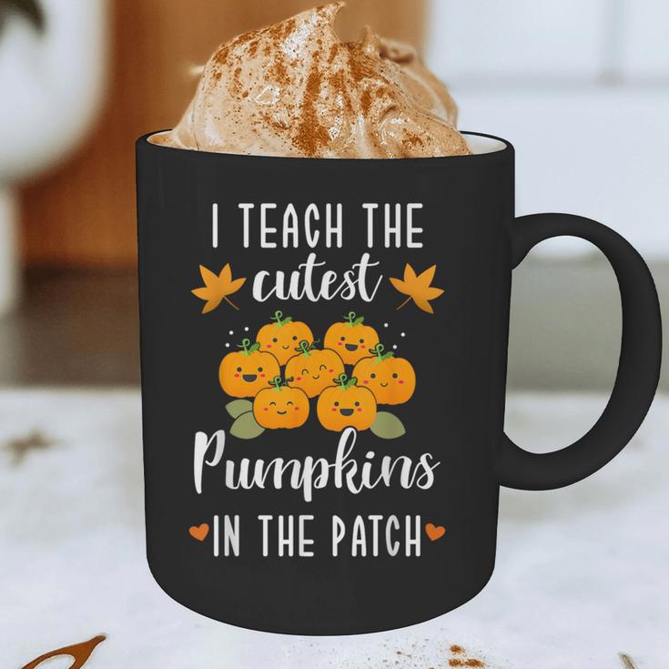 I Teach The Cutest Pumpkins In The Patch Halloween Teacher Graphic Print Coffee Mug, novelty gifts, funny gifts