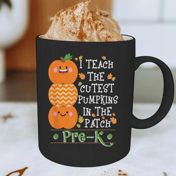 I Teach The Cutest Pumpkins In Patch Pre-K Halloween Teacher Graphic Print Coffee Mug, novelty gifts, funny gifts