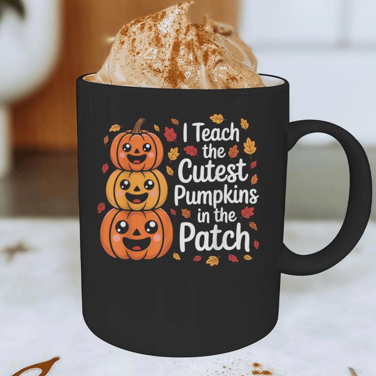 i Teach The Cutest Pumpkins In The Patch Teacher Halloween Graphic Print Coffee Mug, novelty gifts, funny gifts