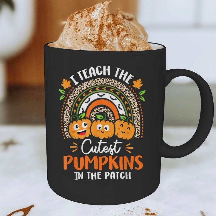 I Teach The Cutest Pumpkins In The Patch Teacher Halloween Graphic Print Coffee Mug, novelty gifts, funny gifts