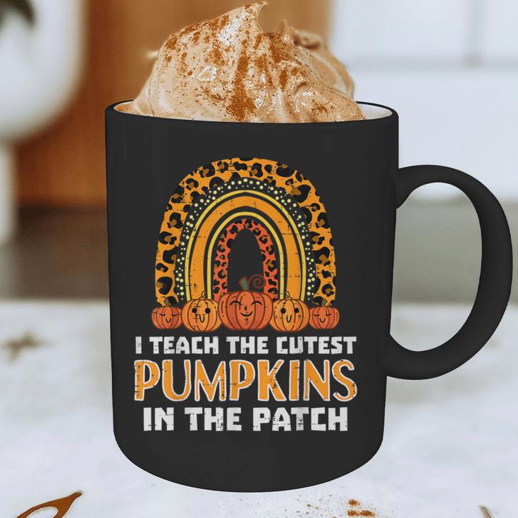 Teach Leopard Rainbow Cute Halloween Costume Teacher Women Graphic Print Coffee Mug, novelty gifts, funny gifts