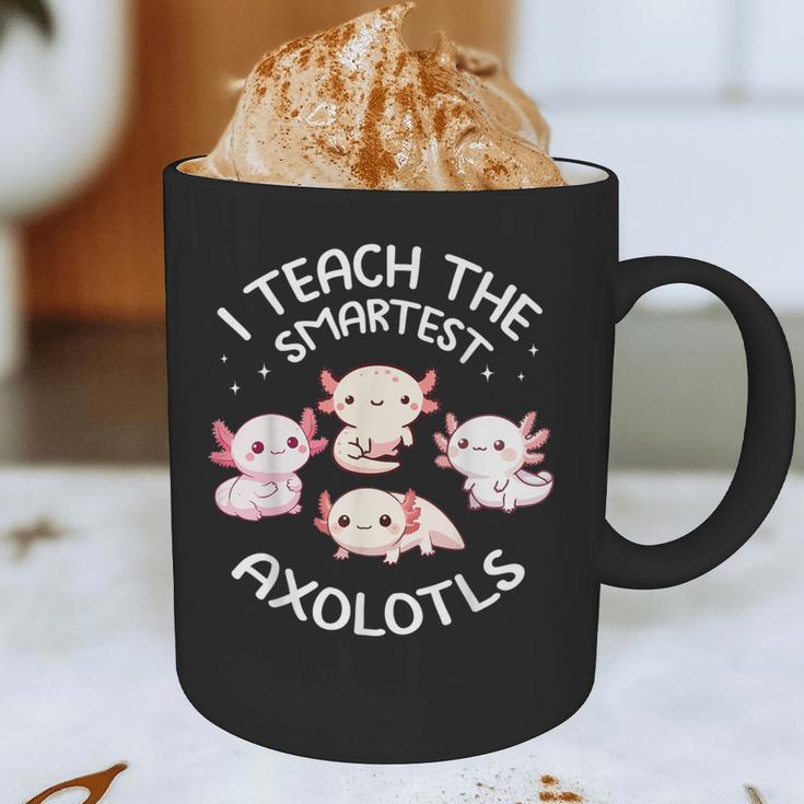 I Teach The Smartest Axolotls Cute Teacher Axolotl Graphic Print Coffee Mug, novelty gifts, funny gifts