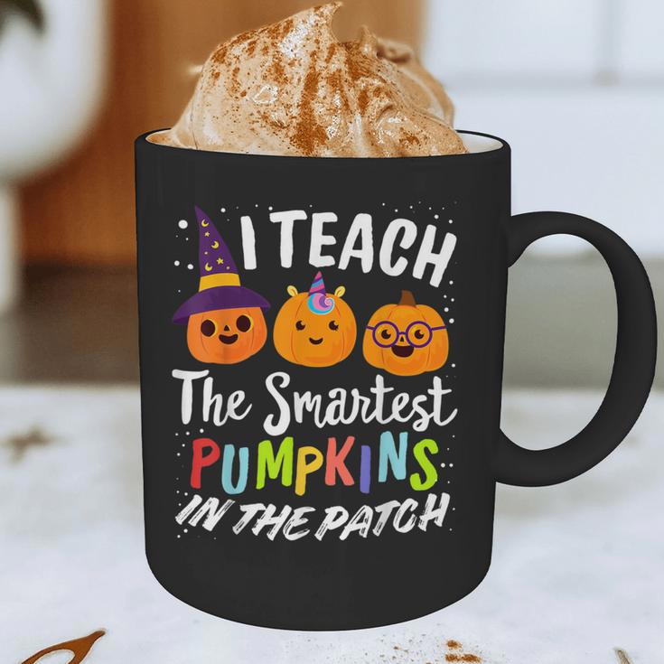 I Teach The Smartest Pumpkins The Patch Teacher Fall Season For Men Women Kids Graphic Print Coffee Mug, novelty gifts, funny gifts