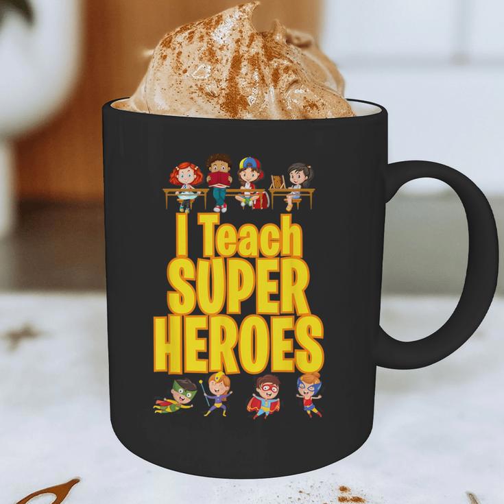I Teach Super Heroes Comic Book Hero Teacher School Graphic Print Coffee Mug, novelty gifts, funny gifts I Teach Super Heroes Comic Book Hero Teacher School Graphic Print Coffee Mug, novelty gifts, funny gifts