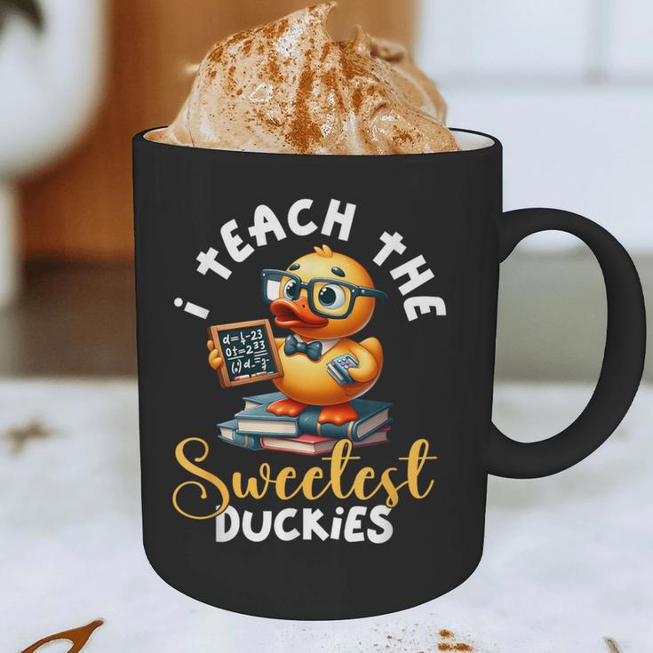 I Teach The Sweetest Duckies Teacher Rubber Duck Teaching Graphic Print Coffee Mug, novelty gifts, funny gifts I Teach The Sweetest Duckies Teacher Rubber Duck Teaching Graphic Print Coffee Mug, novelty gifts, funny gifts