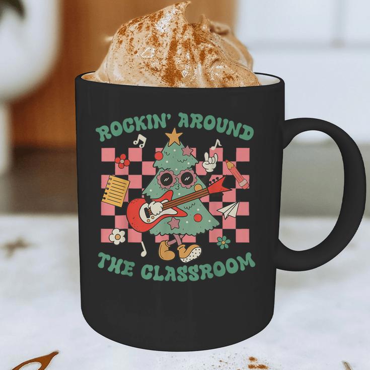 Teacher Christmas Rockin' Around The Classroom Men Women Kids Graphic Print Coffee Mug, novelty gifts, funny gifts Teacher Christmas Rockin' Around The Classroom Men Women Kids Graphic Print Coffee Mug, novelty gifts, funny gifts