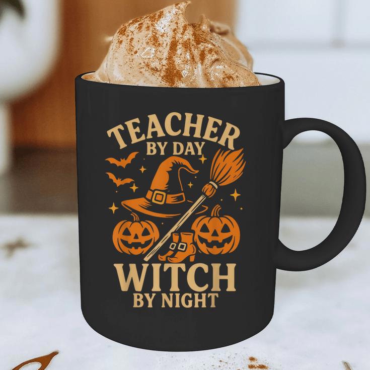 Teacher By Day Witch By Night Halloween Teacher Witch Graphic Print Coffee Mug, novelty gifts, funny gifts