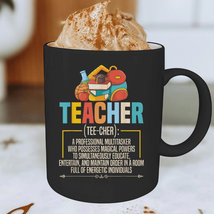Teacher Definition Teaching School Teacher Men Women Graphic Print Coffee Mug, novelty gifts, funny gifts