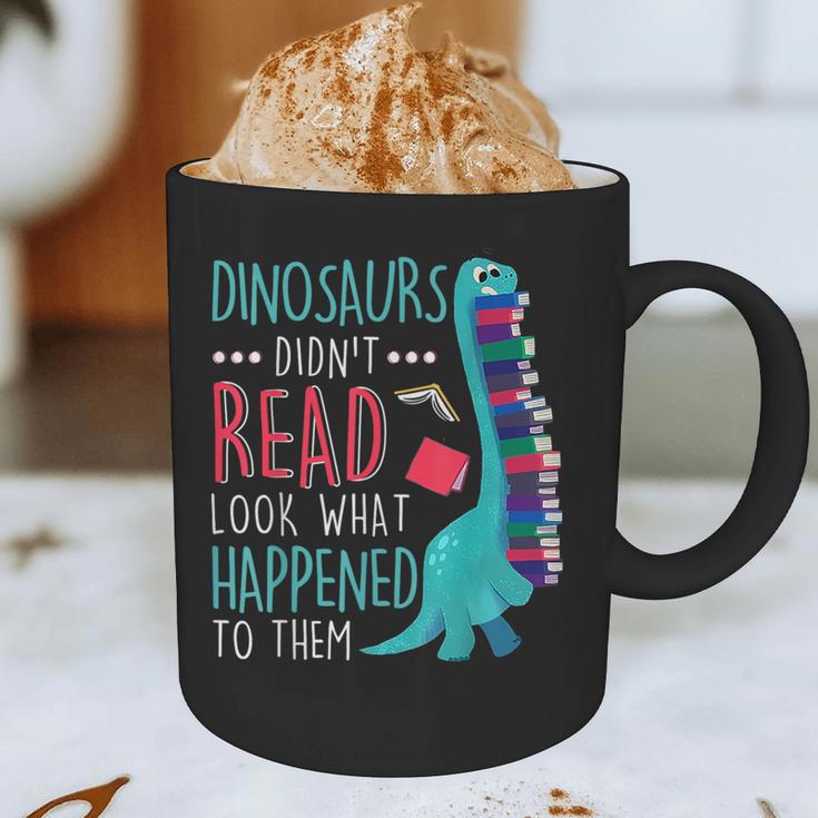 Teacher Dinosaurs Didnt Read Look What Happened Book Reading Graphic Print Coffee Mug, novelty gifts, funny gifts