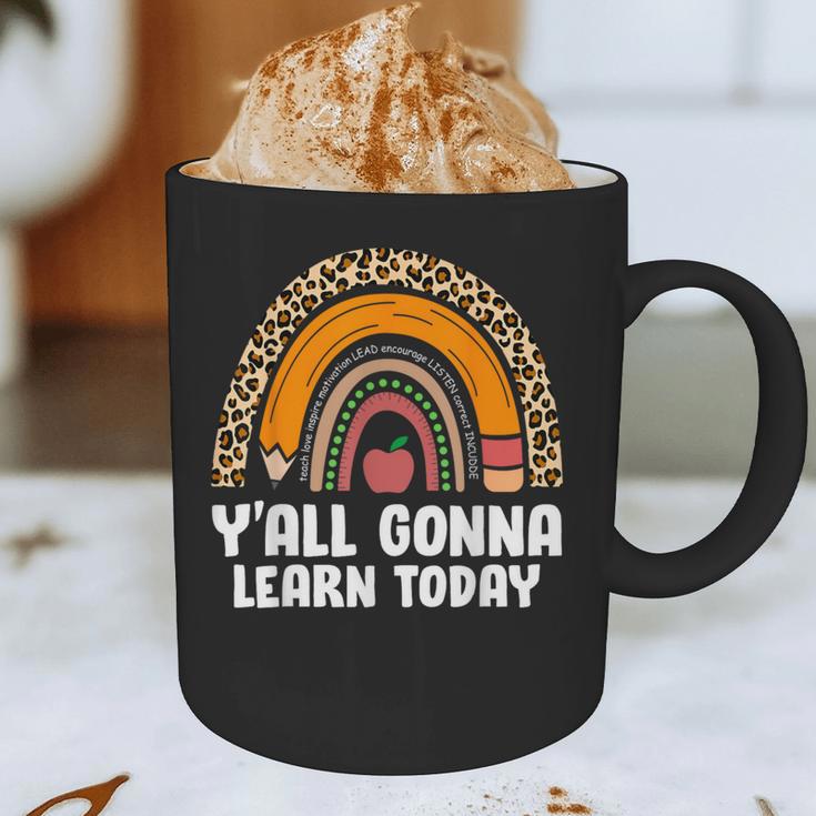 Teacher First Day Of School Y'All Gonna Learn Today Graphic Print Coffee Mug, novelty gifts, funny gifts Teacher First Day Of School Y'All Gonna Learn Today Graphic Print Coffee Mug, novelty gifts, funny gifts